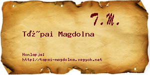 Tápai Magdolna névjegykártya