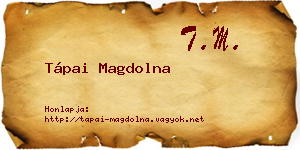 Tápai Magdolna névjegykártya