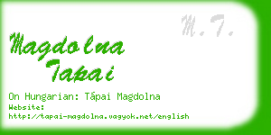 magdolna tapai business card