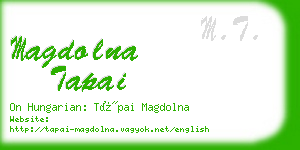 magdolna tapai business card